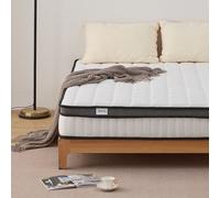 Comfort Beds Plush Memory Hybrid Foam Pocket Spring Mattress with Zoned Support, Orthopaedic Coils, Edge Reinforcement & Wave Foam Comfort Layer Comfort Beds White Double