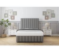 Comfort Beds Sara Dumfries Divan Base No Drawers - 54" Headboard-Footboard in Light Grey | Size: Single Comfort Beds Light Grey Single