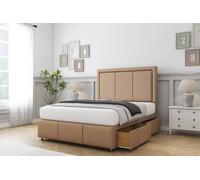 Comfort Beds Savoy Dumfries Divan Base 2 Drawers - 54" Headboard-Footboard in Light Brown | Size: Super King Comfort Beds Light Brown Super King