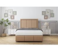 Comfort Beds Savoy Dumfries Divan Set 2 Drawers-54" Headboard-Footboard in Light Brown | Size: King Comfort Beds Light Brown King