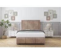 Comfort Beds Savoy Naples Divan Set 2 Drawers-26" Headboard-Footboard in Light Brown | Size: Double Comfort Beds Light Brown Double