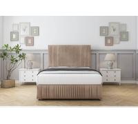 Comfort Beds The Foxy Naples Divan Set 2 Drawers-54" Headboard-Footboard in Light Brown | Size: Super King Comfort Beds Light Brown Super King