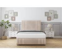 Comfort Beds The Foxy Naples Divan Set No Drawers-54" Headboard-Footboard in Light Sand | Size: Small Double Comfort Beds Light Sand Small Double