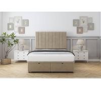 Comfort Beds Tokyo Coniston Ottoman Bed Set With 54" Floor Standing Headboard in Cream | Size: Single Comfort Beds Cream Single