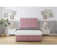 Comfort Beds Tokyo Plush Ottoman Bed Base-54" Floor Standing Headboard in Pink | Size: Double Comfort Beds Pink Double