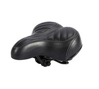 Comfort Bike Seat, Wide Bicycle Saddle with Super Spring Suspension & Waterproof PU Leather, 25x20cm Soft Cushion for Mountain Road Biking, Ergonomic Design for Men and Women, High Strength Frame