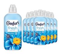 Comfort Blue Skies Fabric Conditioner 31 Washes 930ml Fabric Softener Washing Liquid, Long Lasting Freshness and Softness with Stay Fresh Technology for 100 Days, 8 Pack