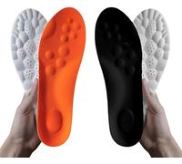Comfort Boosting Massage Insole,4D Memory Foam Thermal Insoles,Comfy Insole with Arch Support for Men and Women Work Boots,Anti-Fatigue Pain Relief,Running,Jogging (1Pair)