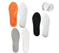 Comfort Boosting Massage Insoles, 4D Memory Foam Orthopedic Shoe Inserts for Breathable Shock Absorption, 3 Pairs (10-11)