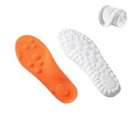 Comfort Boosting Massage Insoles,Revolutionary Orthopedic Insole,4d Memory Foam Breathable Shock Absorption (Orange,9-10)