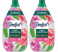 Comfort Botanical First Blooms Fabric Conditioner softener with CrystalFresh transparent formula blooms in freshness, inspired by nature 960 ml (64 washes) (Pack of 2)