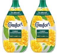 Comfort Botanical Summer Bouquet Fabric Conditioner softener with CrystalFresh transparent formula blooms in freshness, inspired by nature 960 ml (64 washes) (Pack of 2)