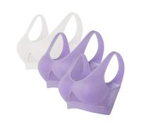 Comfort Bra for Women Sports Bras Seamless Crop Top for Yoga Gym Wirefree Bra with Removable Pads for Women Sleep Yoga Daily Wear Multipack Non Wired Push up Bralette