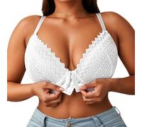 Comfort Bras for Older Women, Front Closure Bra with Minimalist Design for Everyday Wear Adjustable Support and Comfortable Lift Underwear White