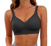 Comfort Bras for Women Uk Seamless Non Wired Bras Anti Sagging Support High Impackt Sports Bra for Large Bust Soft Comfort V Neck Wireless Full Coverage Padded Zero Feel T Shirt Everyday Bralettes