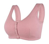 Comfort Bras Non Wired Soft Bras Front Fastening Bra for The Elderly Wireless Bralettes Womens Underwear Front Closure Bralettes T Shirt Underwear for Ladies Wide Strap Soft Tops (A, 42)