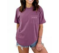 Comfort Breastfeeding Shirts for Women Mama Zipper Nursing Tops Distressed Pregnancy Clothes with Pocket, Purple, XL