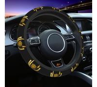Comfort Car Steering Wheel Protector Golden Democratic Dominicans Republic Of Congo Flag Cars Accessory Durable Inner Ring Wheels Cover For Suv, Auto, Truck
