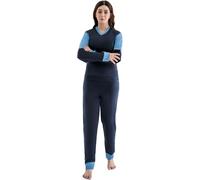 Comfort & Care Apparel Nursing Overalls Geriatric Pajamas for Incontinence Patients, Unisex Dark Blue Overall, Breathable Fabric with YKK Back Zip, Easy Dressing, Ideal for the elderly