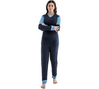 Comfort & Care Apparel Nursing Overalls Geriatric Pajamas for Incontinence Patients, Unisex Dark Blue Overall, Breathable Fabric with YKK Back & Leg Zips, Ideal for the elderly