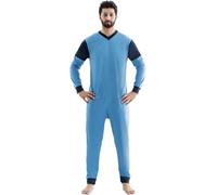 Comfort & Care Apparel Nursing Overalls Geriatric Pajamas for Incontinence Patients, Unisex Light Blue Overall, Breathable Fabric with YKK Back Zip, Easy Dressing, Ideal for the elderly