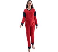 Comfort & Care Apparel Nursing Overalls Geriatric Pajamas for Incontinence Patients, Unisex Red Overall, Breathable Fabric with YKK Back & Leg Zips, Easy Dressing, Ideal for the elderly