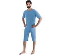 Comfort & Care Apparel Unisex Care Body Undershirt and Underpants, Short Sleeves Light Blue Suit with Back Zip, Incontinence for Seniors and Dementia