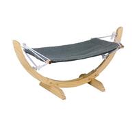 Comfort Cat Hammock Cat Bed - Cat Hammock with Wooden Frame - Window Lounger for Cats Alternative - 72 x 35 x 10 cm - Max 6 kg - Grey