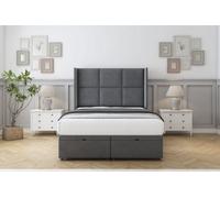 Comfort Charlie Armour Coniston Ottoman Bed Base With 54" Wingback Headboard 6' Super King