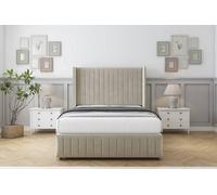 Comfort Chester Cream Plush Divan Bed Set No Drawers - 54" Wingback & 12" Footboard 3' Single