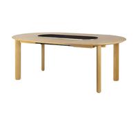 Comfort Circle Ripples Dining Table With Extension Oak/ Black/Steel