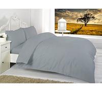 Comfort Collections Egyptian Parcel Hotel Quality T200 Thread Count Duvet Cover Set With Pillowcase Grey SuperKing 260cm x 220cm Approx Only
