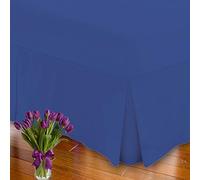 Comfort Collections Fitted Valance Bed Sheet Egyptian Cotton T200 Thread Count Hotel Quality Extra Deep 16" Inches Pleated Fitted Bed Valance Sheet Royal Blue Single 92cm x 190cm Approx Only