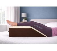 Comfort Collections High Density Foam Leg Rest Wedge Pillow, Elevation Support Cushion for Bed or Sofa, Firm Support for Legs, Back and Relaxation, Clinical Therapeutic Grade (Brown)