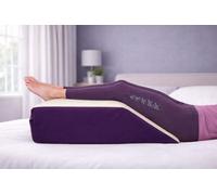 Comfort Collections High Density Foam Leg Rest Wedge Pillow, Elevation Support Cushion for Bed or Sofa, Firm Support for Legs, Back and Relaxation, Clinical Therapeutic Grade (Purple)