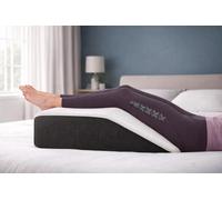 Comfort Collections High Density Foam Leg Rest Wedge Pillow, Elevation Support Cushion for Bed or Sofa, Firm Support for Legs, Back and Relaxation, Clinical Therapeutic Grade (Black/White)
