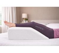 Comfort Collections High Density Foam Leg Rest Wedge Pillow, Elevation Support Cushion for Bed or Sofa, Firm Support for Legs, Back and Relaxation, Clinical Therapeutic Grade (White)