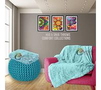 Comfort Collections Luxury Super Soft HUG & SNUG Fluffy Fur Throw Blanket Large Sofa Bed Warm Cosy Fleece Blanket Throw Double 150 Cm x 200 Cm Duck Egg Only