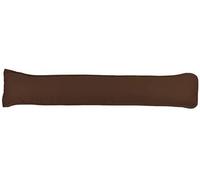 Comfort Collections Plain Dyed Fabric Draught Excluder Stopper Cushion Heavy Door Draught Stopper Polycotton 92 x 20cm - Chocolate