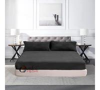 Comfort Collections Teddy Fleece Pillowcase Cover Pair Warm and Cosy Super Soft Snug Charcoal Pillowcase Pair 50cm x 75cm Approximate