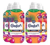 Comfort Creation Concentrated Fabric Conditioner with 100 Days of Long Lasting Fragrance and Softness Intense Liquid Fabric Softener 30 Washes, 900 ml (Passion Bloom, Buy 4)