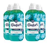 Comfort Creation Concentrated Fabric Conditioner with 100 Days of Long Lasting Fragrance and Softness Intense Liquid Fabric Softener 30 Washes, 900 ml (Waterlily & Lime, Buy 4)