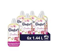 Comfort Creations Honeysuckle & Sandalwood Fabric Conditioner with Stay Fresh technology for 100 days of freshness + fragrance* 6x 1.44 L (288 washes)