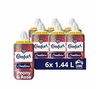 Comfort Creations Peony & Rose Fabric Conditioner with Stay Fresh technology for 100 days of freshness + fragrance* 6x 1.44 L (288 washes)