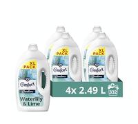 Comfort Fabric Conditioner Lasting Fragrance Waterlily & Lime 2.49L 83W, 2 Pack White
