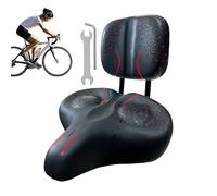 Comfort Cycling Seat - Wide Back Support Saddle, Soft PU Leather Cushion Scooter Shock Absorber Bicycle Pads, Revolutionary Design Chair for Road, Mountain, Long Ride, 31 x 32 x 32 C