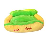 Comfort Dog Bed - Dachshund Hot Dog Pet Sofa, Plush Washable Small Pet Bed | Soft Fabric Pet Bed with Removable Washable Cover, Microfiber and Corduroy, Non Slip Base, S 57x44x18cm or L 68x55x23cm