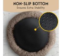Comfort Dog Bed - Soft Round Pet Sofa With Raised Edges And Anti-Slip Base | Cozy Sleep Spot For Home, Bedroom, Apartment And Stormy Nights