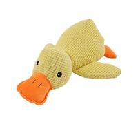 Comfort Dog Duck - Plush Soothing Companion, Quiet Squeaky Cushion | Soft Fuzzy Cushion with Huggable Shape, Reliefs at Naptime Kennel Rest, Long Rides Puppy Training Support -Sitzun