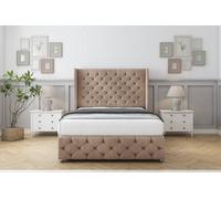 Comfort Emily Mink Naples Divan Bed Set No Drawers - 54" Wingback & 12" Footboard 6' Super King